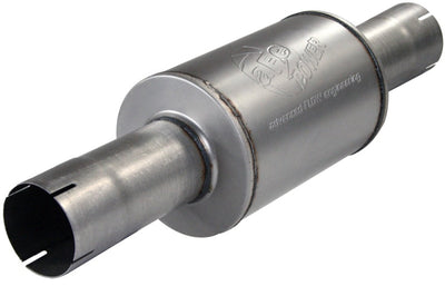 aFe Atlas Exhausts Mufflers Al Steel EXH Muffler 4 ID In/Out 8 Dia x 12L AL - Exhaust & Tips