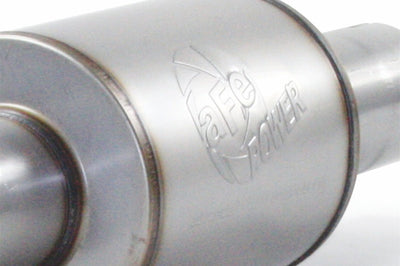 aFe Atlas Exhausts Mufflers Al Steel EXH Muffler 4 ID In/Out 8 Dia x 12L AL - Exhaust & Tips