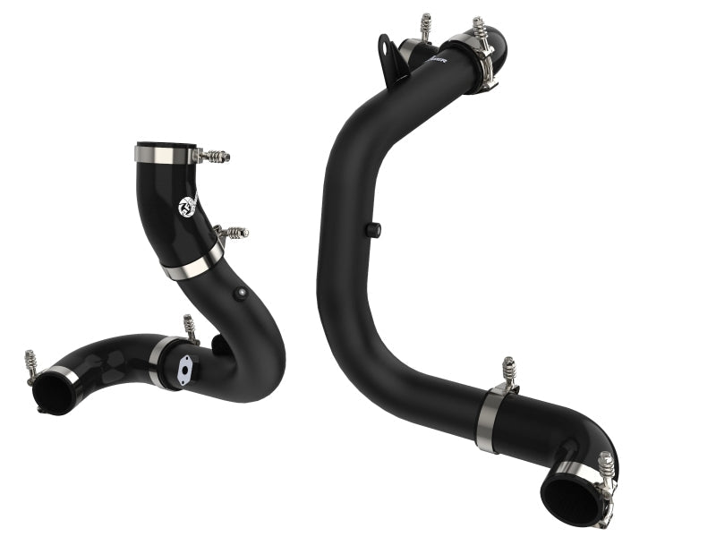 aFe BladeRunner 15-20 VW GTI (MKVII) L4-2.0L (t) Aluminum Hot and Cold Charge Pipe Kit Black - Forced Induction