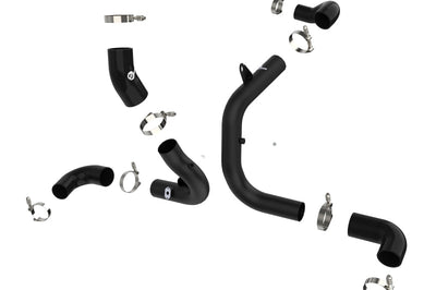 aFe BladeRunner 15-20 VW GTI (MKVII) L4-2.0L (t) Aluminum Hot and Cold Charge Pipe Kit Black - Forced Induction