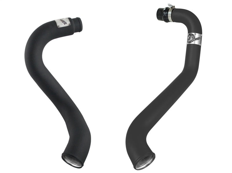 aFe BladeRunner 3in Black Intercooler Hot Cold Side Tubes Combo 02-04 GM Diesel Trucks 6.6L V8 (td) - Forced Induction