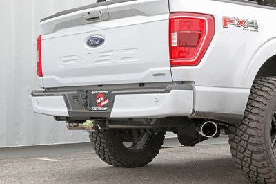 aFe Gemini XV 3in 304 SS Cat-Back Exhaust 2021 Ford F-150 V6 2.7L/3.5L (tt)/V8 5.0L w/ Polished Tips - Mufflers &