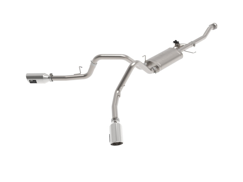 aFe Gemini XV 3in 304 SS Cat-Back Exhaust 2021 Ford F-150 V6 2.7L/3.5L (tt)/V8 5.0L w/ Polished Tips - Mufflers &