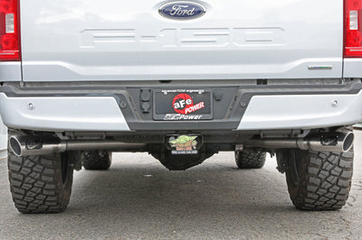 aFe Gemini XV 3in 304 SS Cat-Back Exhaust 2021 Ford F-150 V6 2.7L/3.5L (tt)/V8 5.0L w/ Polished Tips - Mufflers &