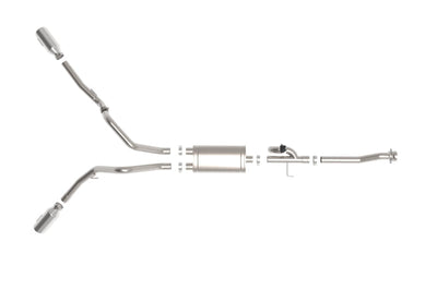 aFe Gemini XV 3in 304 SS Cat-Back Exhaust 2021 Ford F-150 V6 2.7L/3.5L (tt)/V8 5.0L w/ Polished Tips - Mufflers &