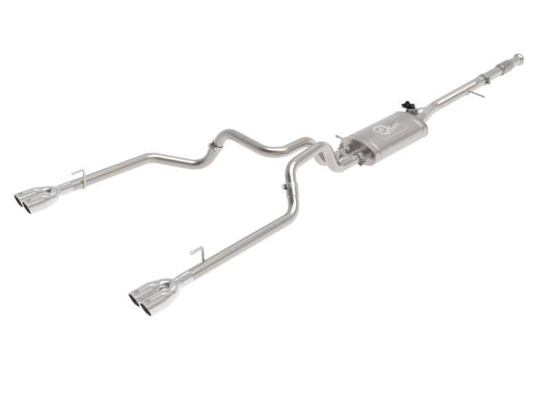 aFe Gemini XV 3in 304 SS Cat-Back Exhaust w/ Cutout 19-21 GM Silverado/Sierra 1500 V8- Black Tips - Mufflers &