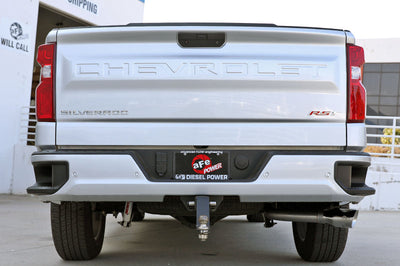 aFe Large Bore-HD 3in 409SS DPF-Back 20-21 GM Trucks L6-3.0L (td) LM2 - Polished Tip - Exhaust Mufflers & Tips