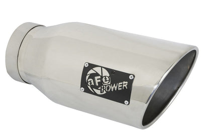 aFe LARGE BORE HD 5in 409-SS DPF-Back Exhaust w/Pol Tip 19-20 Ram Diesel Trucks L6-6.7L (td) - Mufflers & Tips