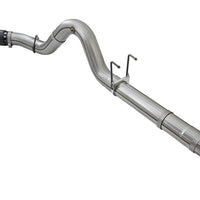 aFe Large Bore-HD 5in DPF Back 409 SS Exhaust System w/Black Tip 2017 Ford Diesel Trucks V8 6.7L(td) - Mufflers & Tips