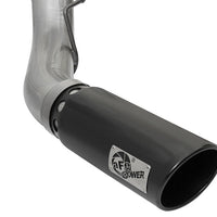 aFe Large Bore-HD 5in DPF Back 409 SS Exhaust System w/Black Tip 2017 Ford Diesel Trucks V8 6.7L(td) - Mufflers & Tips