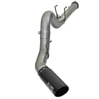 aFe Large Bore-HD 5in DPF Back 409 SS Exhaust System w/Black Tip 2017 Ford Diesel Trucks V8 6.7L(td) - Mufflers & Tips