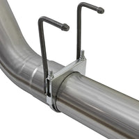 aFe Large Bore-HD 5in DPF Back 409 SS Exhaust System w/Black Tip 2017 Ford Diesel Trucks V8 6.7L(td) - Mufflers & Tips