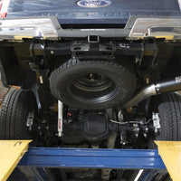aFe Large Bore-HD 5in DPF Back 409 SS Exhaust System w/Black Tip 2017 Ford Diesel Trucks V8 6.7L(td) - Mufflers & Tips