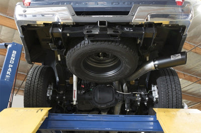 aFe Large Bore-HD 5in DPF Back 409 SS Exhaust System w/Black Tip 2017 Ford Diesel Trucks V8 6.7L(td) - Mufflers & Tips