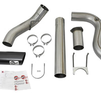 aFe Large Bore-HD 5in DPF Back 409 SS Exhaust System w/Black Tip 2017 Ford Diesel Trucks V8 6.7L(td) - Mufflers & Tips