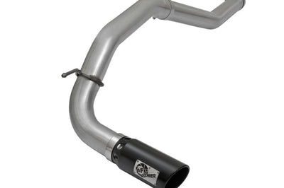 aFe LARGE Bore HD DPF-Back SS Exhaust w/ Black Tip 2016 Nissan Titan XD V8-5.0L (td) - Mufflers & Tips