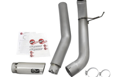 aFe LARGE Bore HD Exhausts 5in DPF-Back SS-409 2016 Nissan Titan XD V8-5.0L CC/SB (td) - Exhaust Mufflers & Tips