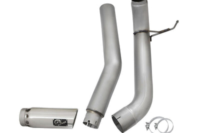 aFe LARGE Bore HD Exhausts 5in DPF-Back SS-409 2016 Nissan Titan XD V8-5.0L CC/SB (td) - Exhaust Mufflers & Tips