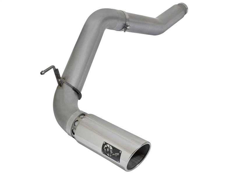 aFe LARGE Bore HD Exhausts 5in DPF-Back SS-409 2016 Nissan Titan XD V8-5.0L CC/SB (td) - Exhaust Mufflers & Tips