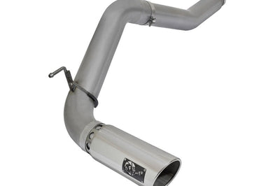 aFe LARGE Bore HD Exhausts 5in DPF-Back SS-409 2016 Nissan Titan XD V8-5.0L CC/SB (td) - Exhaust Mufflers & Tips