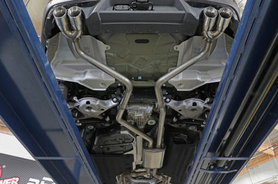 aFe MACH Force-Xp 2.5in. 304 SS C/B Exhaust 20-21 Ford Explorer V6-3.0L - Black Tip - Mufflers & Tips