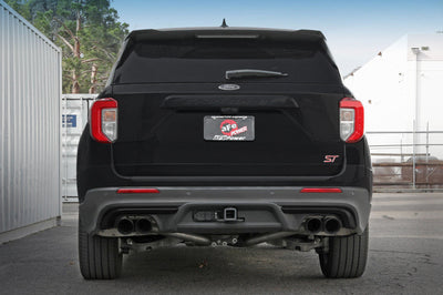 aFe MACH Force-Xp 2.5in. 304 SS C/B Exhaust 20-21 Ford Explorer V6-3.0L - Black Tip - Mufflers & Tips