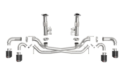 aFe MACH Force-Xp 3in to 2-1/2in 304SS Cat-Back (No Muff.) 2020 Chevy Corvette 6.2L - Carbon Tip - Exhaust Mufflers &