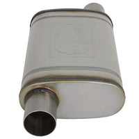 aFe MACH Force-Xp 409 SS Muffler 2.5in Offset Inlet/2.5in Outlet 14in L x 9in W 4in H Body - Exhaust Mufflers & Tips