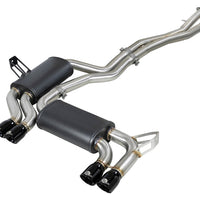 aFe MACH ForceXP 2.5 IN 304 Stainless Steel Cat-Back Exhaust System w/ Black Tips 01-06 BMW M3 (E46) - Mufflers &