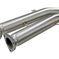 aFe MACH ForceXP 2.5 IN 304 Stainless Steel Cat-Back Exhaust System w/ Black Tips 01-06 BMW M3 (E46) - Mufflers &