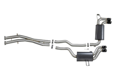 aFe MACH ForceXP 2.5 IN 304 Stainless Steel Cat-Back Exhaust System w/ Black Tips 01-06 BMW M3 (E46) - Mufflers &
