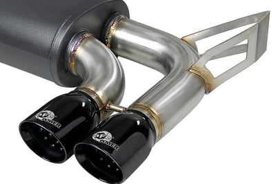 aFe MACH ForceXP 2.5 IN 304 Stainless Steel Cat-Back Exhaust System w/ Black Tips 01-06 BMW M3 (E46) - Mufflers &