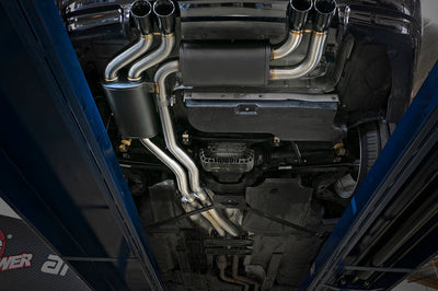 aFe MACH ForceXP 2.5 IN 304 Stainless Steel Cat-Back Exhaust System w/ Black Tips 01-06 BMW M3 (E46) - Mufflers &