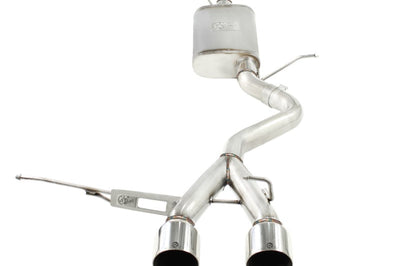 aFe MACHForce XP 2-1/2in SS-304 Cat-Back Exhausts w/ Polished Dual Tips 2008 VW Golf R32 V6-3.2L MKV - Exhaust Mufflers