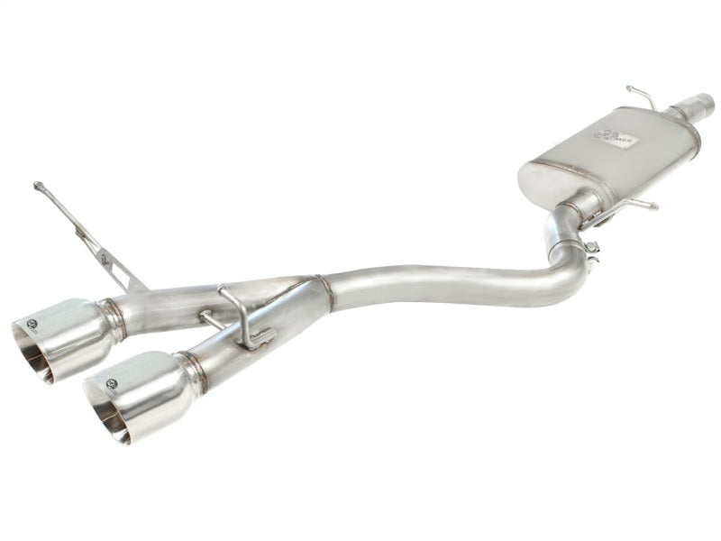 aFe MACHForce XP 2-1/2in SS-304 Cat-Back Exhausts w/ Polished Dual Tips 2008 VW Golf R32 V6-3.2L MKV - Exhaust Mufflers