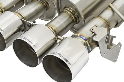 aFe MACHForce XP 3in-2 1/2in Axle Back 304SS Exhaust w/ Polished Tips 15-17 Chevy Corvette Z06 - Mufflers &