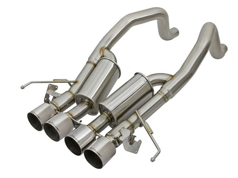 aFe MACHForce XP 3in-2 1/2in Axle Back 304SS Exhaust w/ Polished Tips 15-17 Chevy Corvette Z06 - Mufflers &