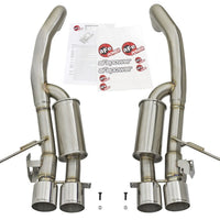 aFe MACHForce XP 3in-2 1/2in Axle Back 304SS Exhaust w/ Polished Tips 15-17 Chevy Corvette Z06 - Mufflers &