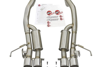 aFe MACHForce XP 3in-2 1/2in Axle Back 304SS Exhaust w/ Polished Tips 15-17 Chevy Corvette Z06 - Mufflers &
