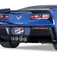 aFe MACHForce XP 3in-2 1/2in Axle Back 304SS Exhaust w/ Polished Tips 15-17 Chevy Corvette Z06 - Mufflers &