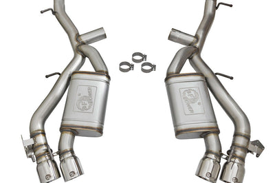 aFe MACHForce XP 3in 304 SS Axle-Back Dual Exhaust (NPP) w/ Polished Tips 16-17 Camro V8-6.2L - Mufflers &