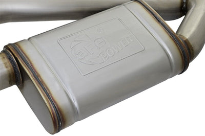 aFe MACHForce XP 3in 304 SS Axle-Back Dual Exhaust (NPP) w/ Polished Tips 16-17 Camro V8-6.2L - Mufflers &