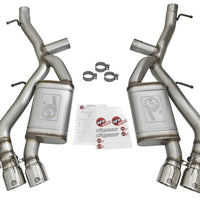 aFe MACHForce XP 3in 304 SS Axle-Back Dual Exhaust (NPP) w/ Polished Tips 16-17 Camro V8-6.2L - Mufflers &