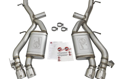 aFe MACHForce XP 3in 304 SS Axle-Back Dual Exhaust (NPP) w/ Polished Tips 16-17 Camro V8-6.2L - Mufflers &