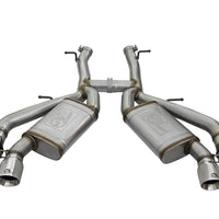 aFe MACHForce XP 3in 304 SS Axle-Back Dual Exhaust (NPP) w/ Polished Tips 16-17 Camro V8-6.2L - Mufflers &