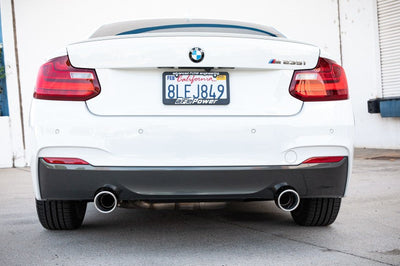 aFe MACHForce XP 3in to 2.5in 304 SS Axle-Back Exhaust w/ Polished Tips 14-16 BMW M235i - Mufflers &