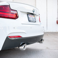 aFe MACHForce XP 3in to 2.5in 304 SS Axle-Back Exhaust w/ Polished Tips 14-16 BMW M235i - Mufflers &
