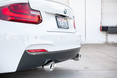 aFe MACHForce XP 3in to 2.5in 304 SS Axle-Back Exhaust w/ Polished Tips 14-16 BMW M235i - Mufflers &