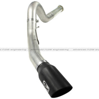 aFe MACHForce XP 5in DPF-Back Stainless Steel Exhaust Blk,Ford Diesel Trucks 11-14 V8-6.7L td - Mufflers & Tips