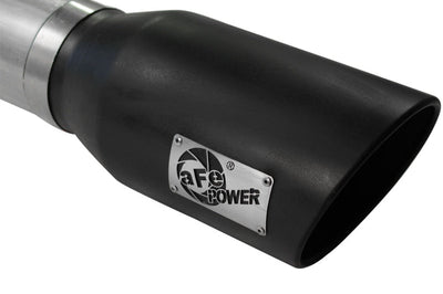 aFe MACHForce XP 5in DPF-Back Stainless Steel Exhaust Blk,Ford Diesel Trucks 11-14 V8-6.7L td - Mufflers & Tips